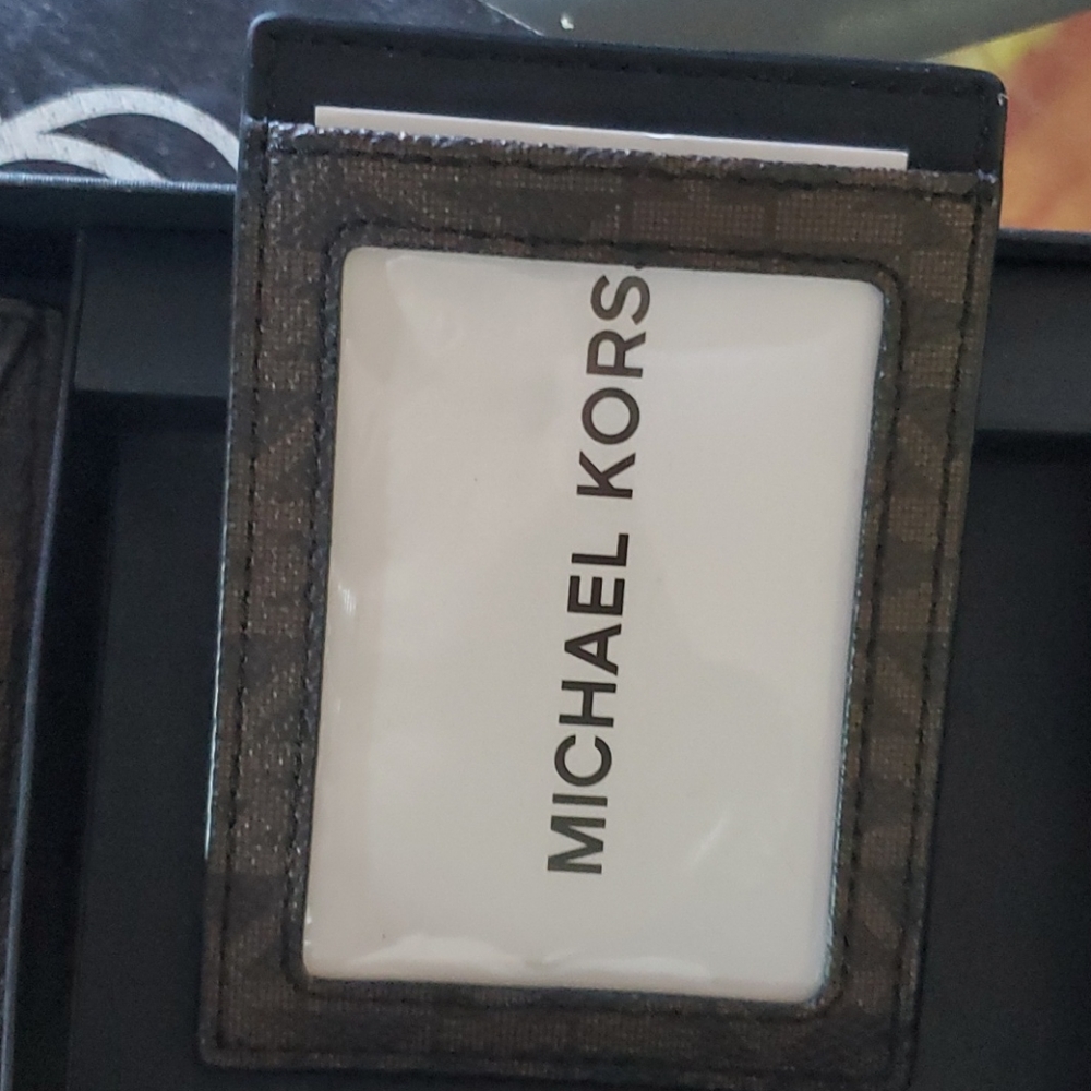 Michael kors duo men boxed wallet set gorgeous - Picture 2 of 7